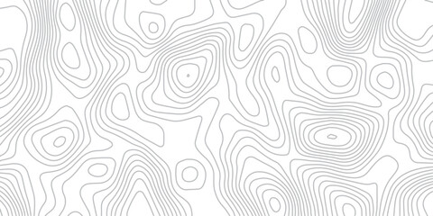 Topography wave line grid map. white wave line geography landscape Topo contour map on white background. Geographic mountain relief diagram line wave carve pattern.