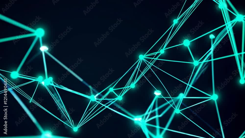 Aufkleber explore the intricate web of connections in a digital universe through captivating visuals of glowin