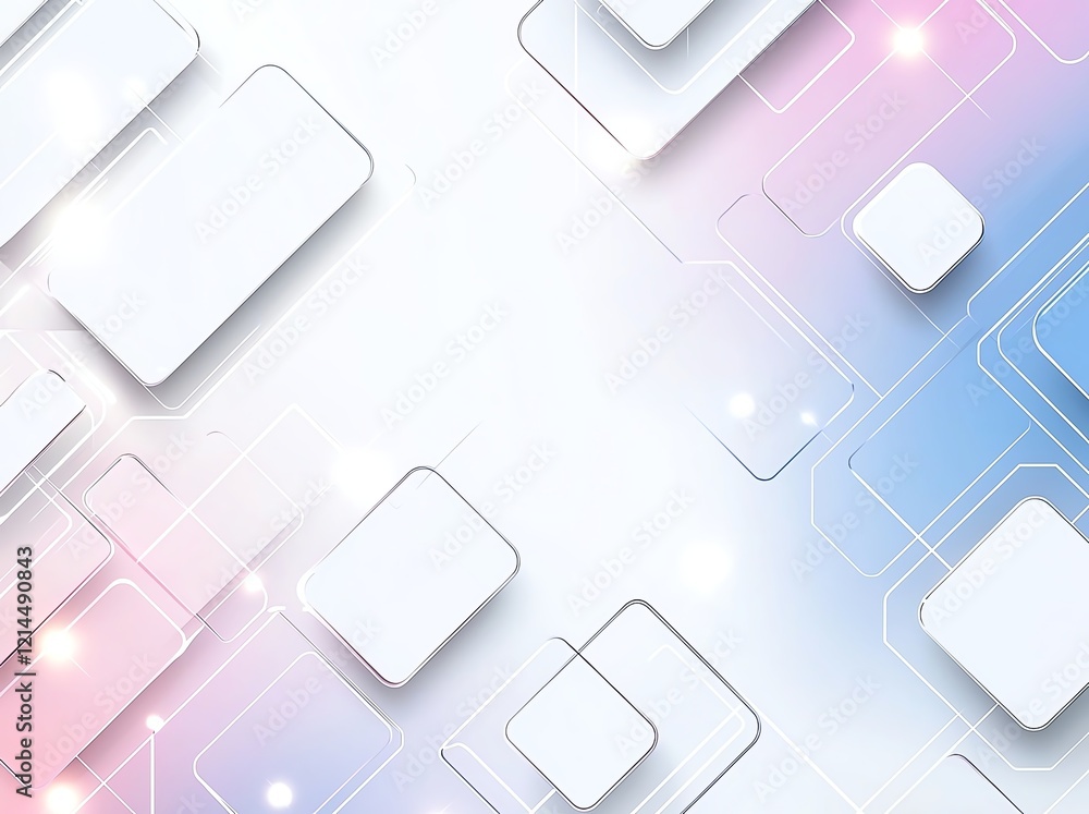 Poster abstract geometric background featuring colorful shapes and layers, perfect for modern design projec