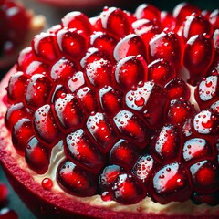 Subject Close up of pomegranate seeds