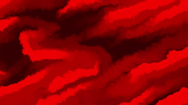 Watercolor animation in black and red colors. Liquid animation background. Smoke animation