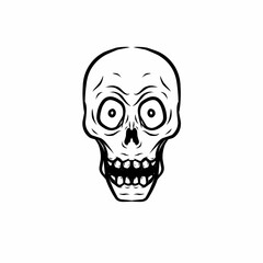 human skull isolated on white vector illustration