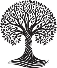 Fototapeta premium tree with roots Tree Vector Art, Icons, and Graphics for 