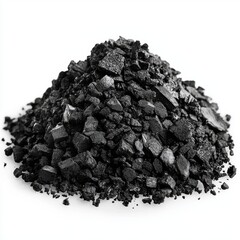 Fototapeta premium Visual guide to charcoal production methods sustainable materials in an industrial workshop setting