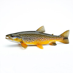 Obraz premium Single Freshly Harvested Trout Ready for Preparation