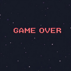 Obraz premium game over title screen