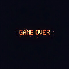 Obraz premium game over title screen