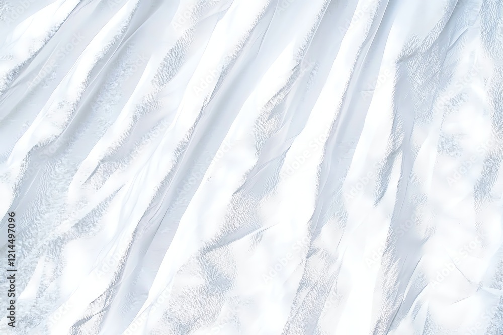 Poster textured white fabric background with soft folds and gentle shadows, perfect for use in graphic desi