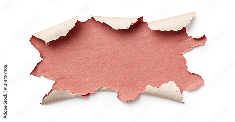 Poster torn paper texture with a soft pink background, perfect for design projects or artistic presentation