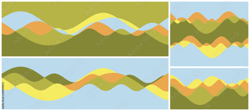 Canvas Prints 3d abstract wavy background with bright colors. motion sound wave. cover design template. 3d vector 