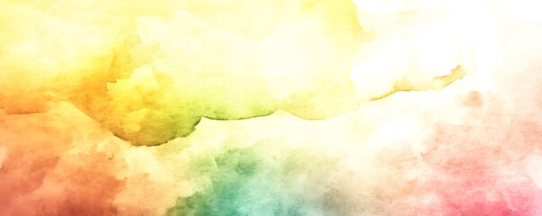 Obraz premium Abstract Watercolor Background Pastel Rainbow Texture