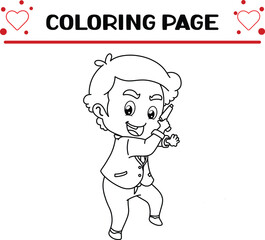 little mafia with cool suit is holding gun coloring page for kids