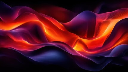 Obraz premium Abstract blue waves flowing seamlessly across a dark background. Perfect for technology, data, or digital concepts.