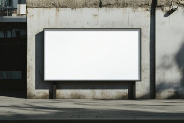 High Quality Visual of Information Sign Mockup, Front View