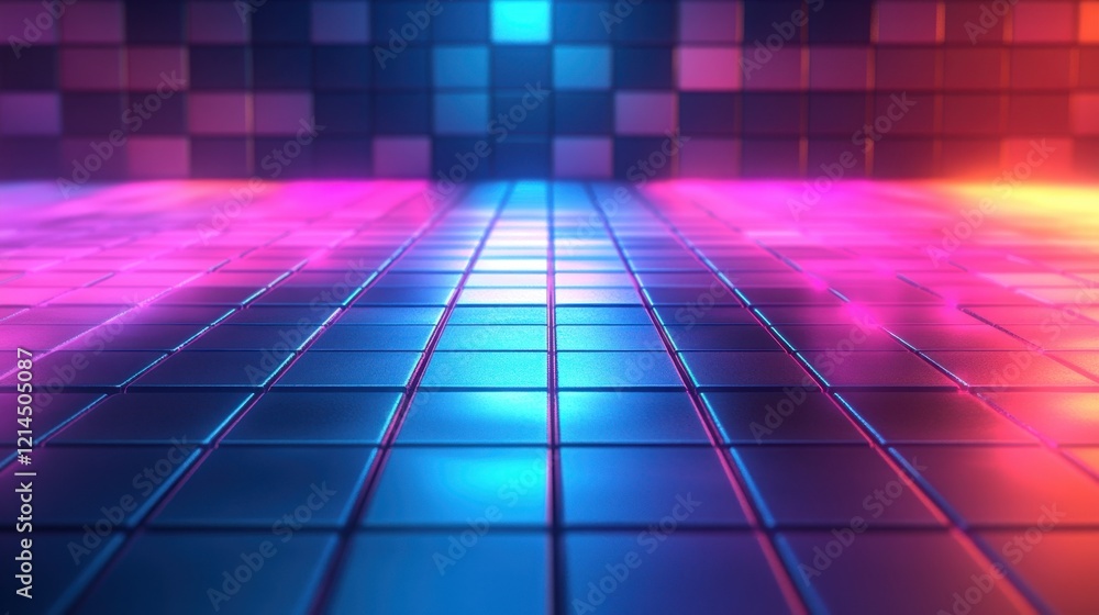 Poster colorful abstract background featuring a multitude of squares in various sizes and shades