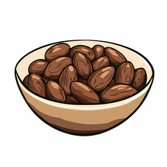 bowl filled with chocolate covered almonds, perfect for snacking