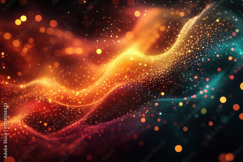 Aufkleber abstract blur of colorful lights creating a vibrant and dynamic background for artistic designs or p