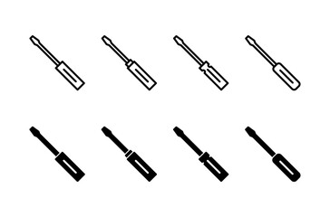 Screwdriver icon vector isolated on white background. Screwdriver vector icon