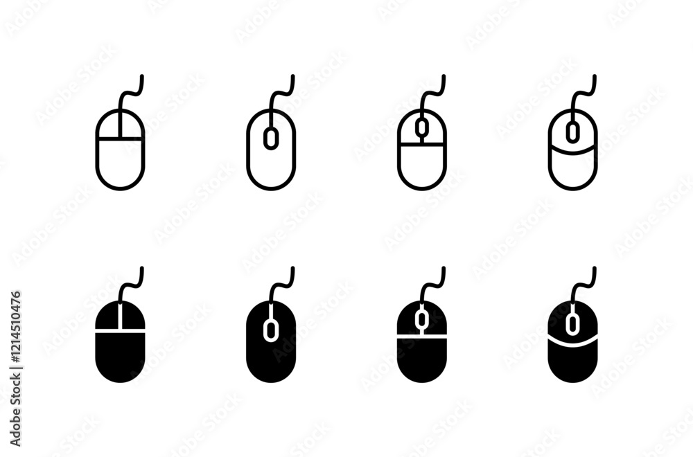 Poster computer mouse icon vector isolated on white background. computer mouse vector icon