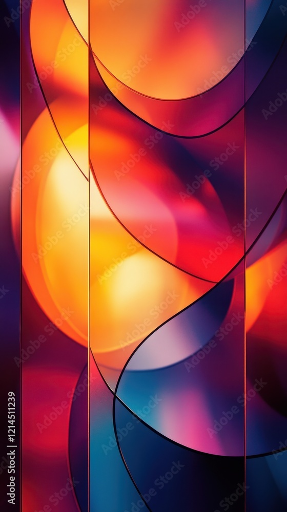 Poster abstract background featuring colorful circles in a vibrant and dynamic arrangement