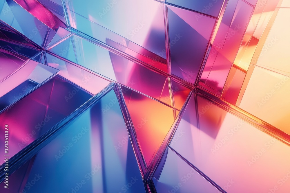 Aufkleber abstract 3d background featuring colorful cubes in various arrangements and perspectives