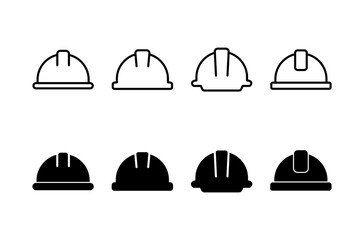 Helmet icon vector isolated on white background. Motorcycle helmets. Racing helmet. construction helmet icon. Safety helmet