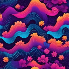 Gradient neon waves and-geometric-overlays-WITH-FL