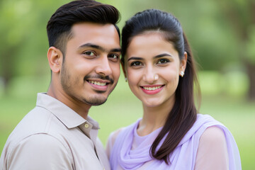 Fototapeta premium A Portrait of a Young Pakistani Couple