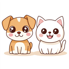 The friendship of cartoon animals