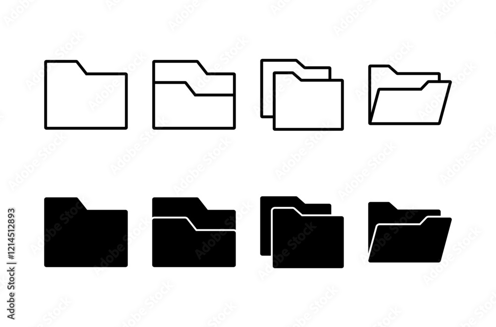 Poster folder icon vector isolated on white background. folder and documents icon. icon archive
