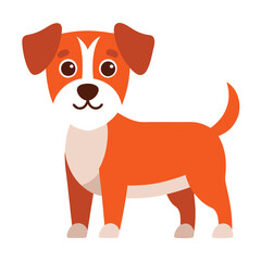 Fototapeta premium Charming Dog Illustration on White Background