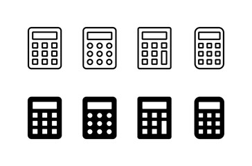 Calculator icon vector isolated on white background. Calculator vector icon. Accounting icon