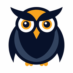 Owl cartoon vector on white background