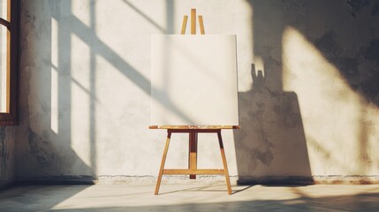 A blank canvas sits untouched on an easel, symbolizing a failure to begin a creative endeavor.