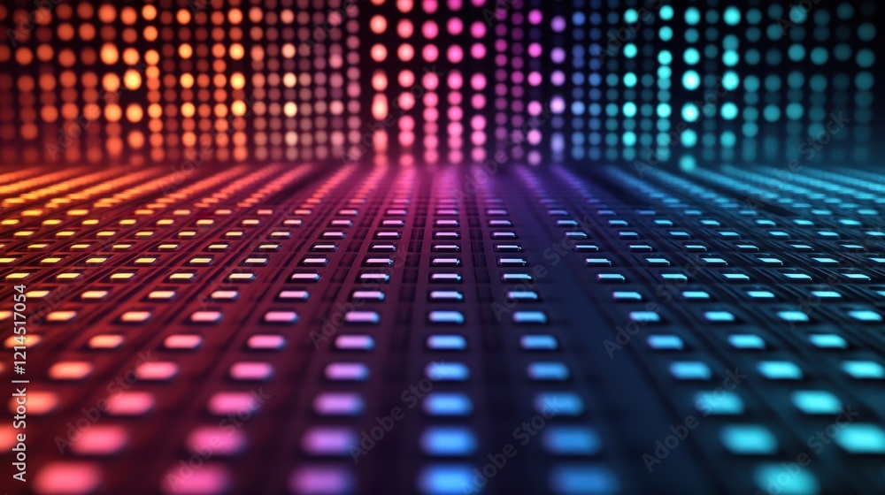 Poster colorful background featuring a multitude of vibrant dots in various sizes and colors