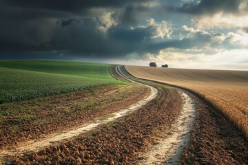Naklejka premium France, wheat field.