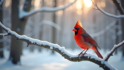 Winter Cardinal Beauty
