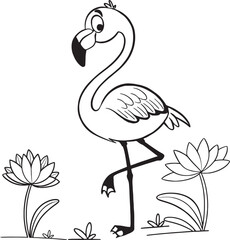 illustration of a flamingo