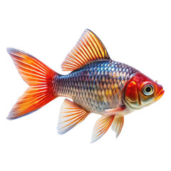 Vibrant Red and Orange Koi Fish with Striking Scales and Fins