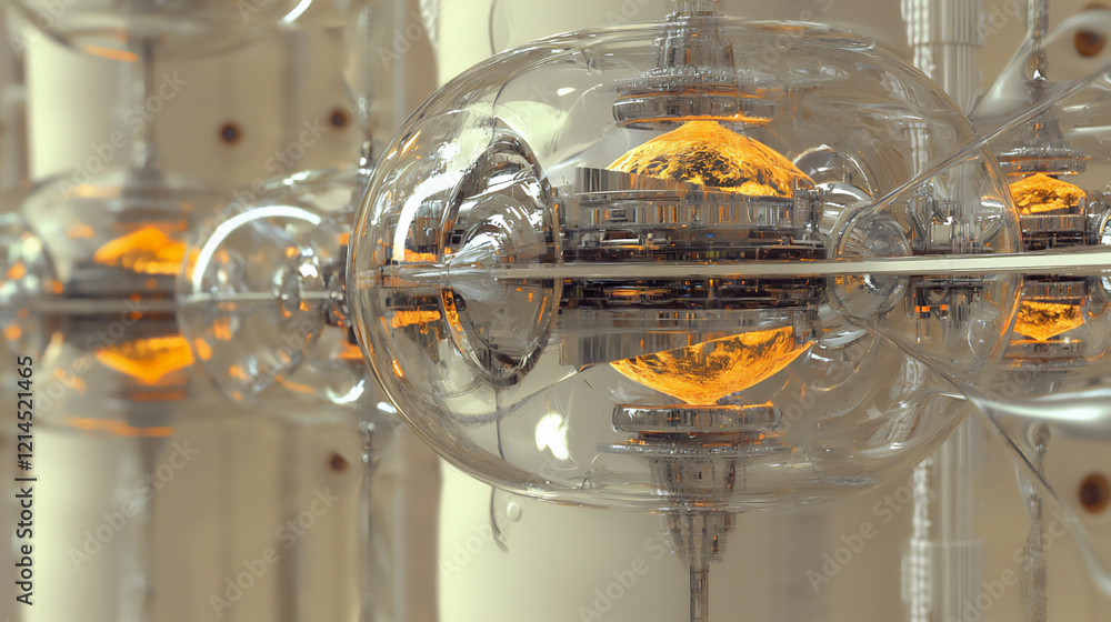 Poster floating science labs exploring alien gravitational anomalies