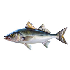 Fototapeta premium Striped Bass Fish Detailed Profile: Anatomy, Habitat, and Culinary Uses