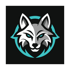 wolf head vector