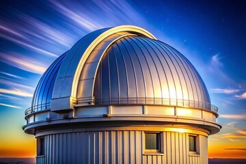 Obraz premium Observatory Dome Isolated on White Background: Perfect for Science & Astronomy Projects