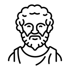 A line style icon of junius brutus 