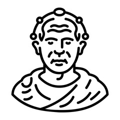 A line style icon of roman orator 