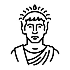 A line style icon of drusus portrait 