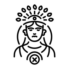 A lien style icon of fotuna goddess 