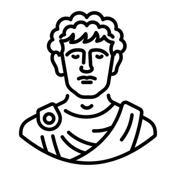 Germanicus icon in linear style 