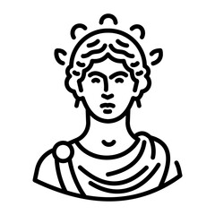 A line style icon of livia portrait 