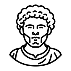 A line style icon of lucius verus 